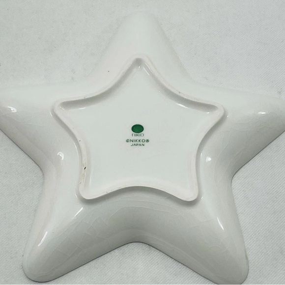 Nikko Christmas Vintage Tree Star Trinket Candy Dish Plate Present Holiday Japan - Picture 8 of 10